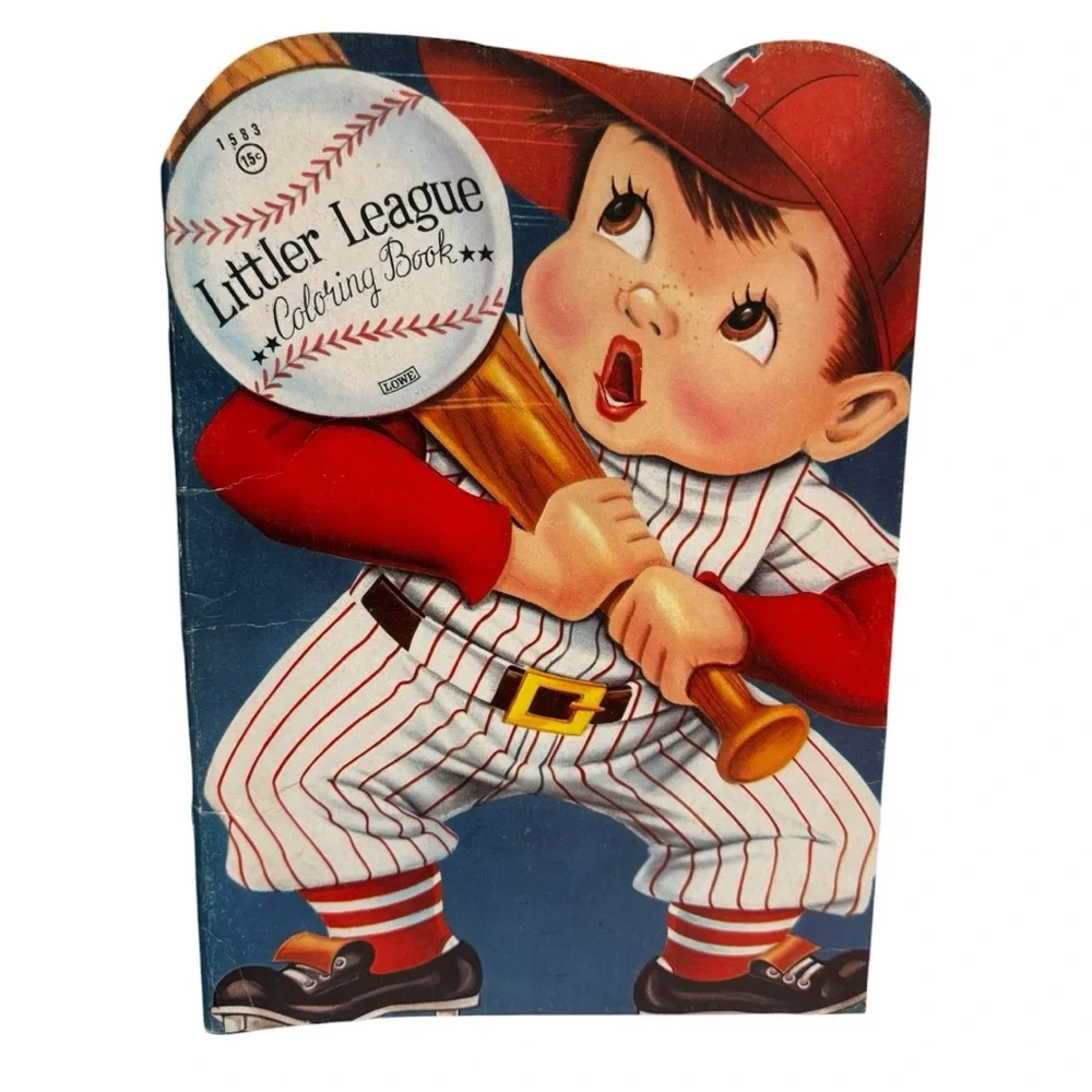 Vintage Littler League Coloring Book – Samuel Lowe Co. – 1950s Baseball